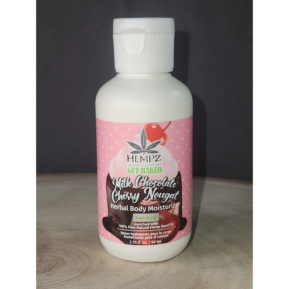 Hempz Bake Off Limited Edition CHERRY NOUGAT Herbal Body Moisturizer 2.25 oz‎